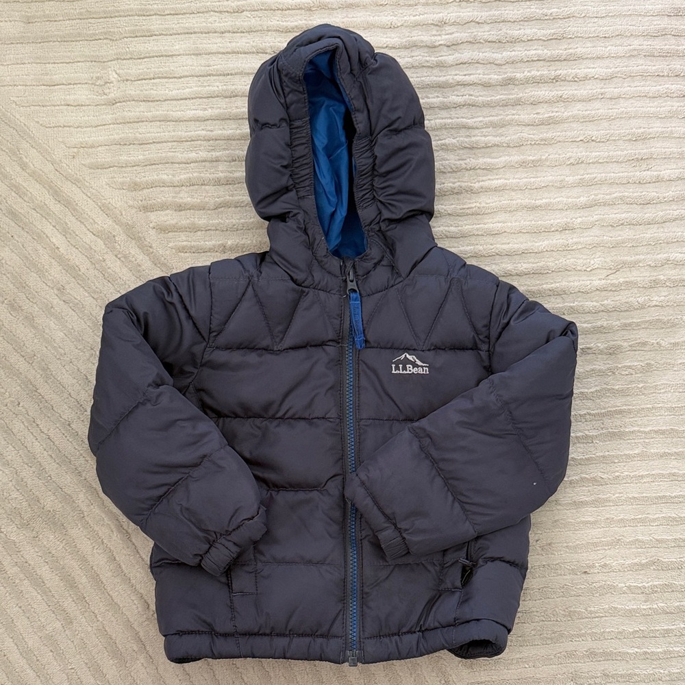 L.L. Bean Kids Dark Navy Hooded Puffer Jacket